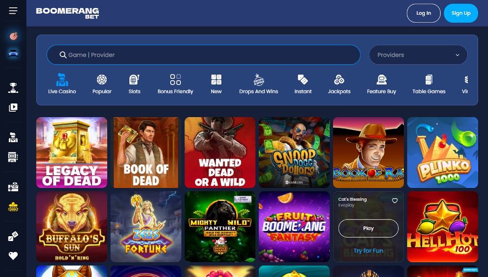 BoomerangBet beste online casino buitenland