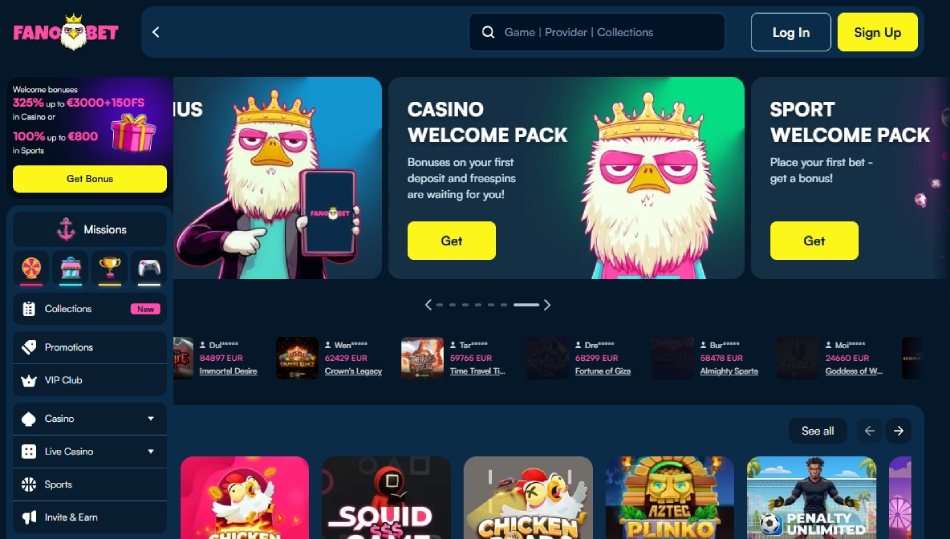 Fanobet screenshot