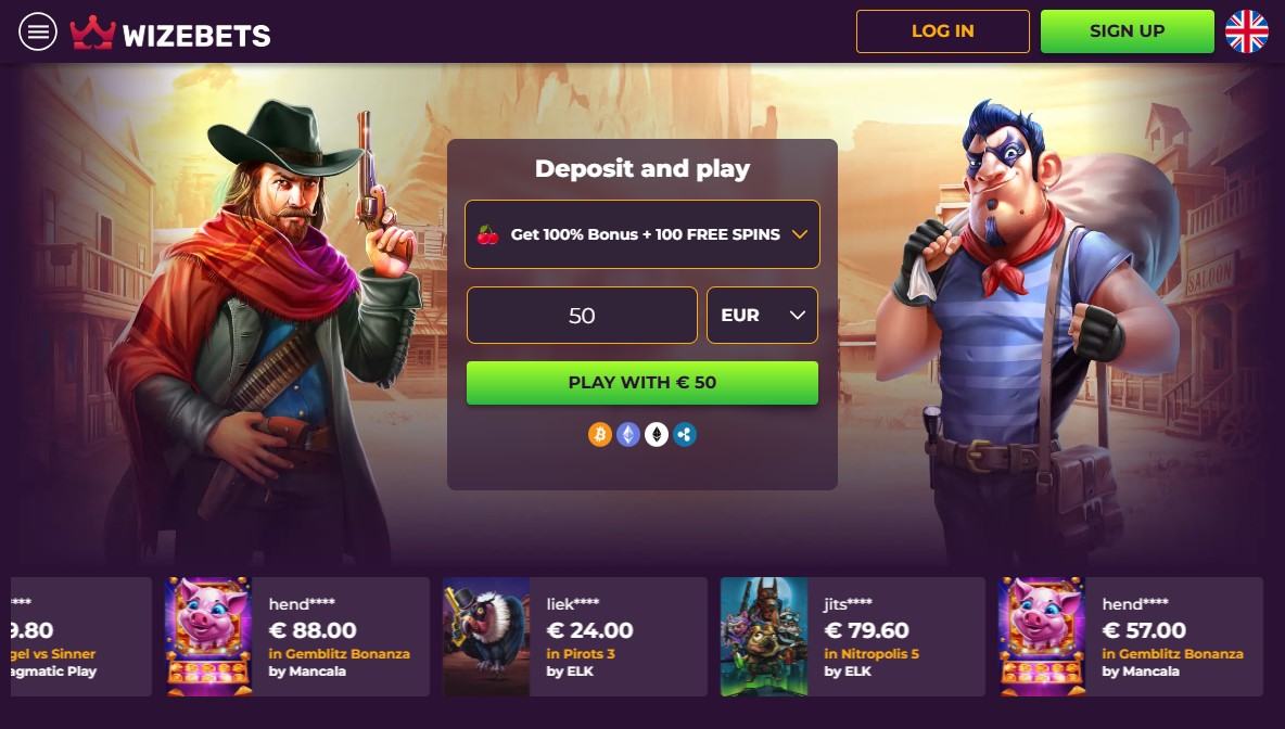 Wizebets website